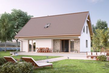  Projekt domu Arion (BSA2073) - projekt domu parterowego z poddaszem - Zdjęcie 2