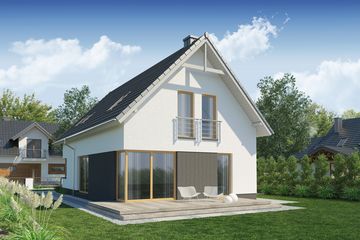  Projekt domu Ines 2 PS (WRW1247) - projekt domu parterowego z poddaszem - Zdjęcie 2