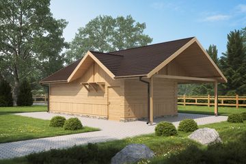  Projekt budynku gospodarczego BG6 - Zagroda (WAI1391) - projekt budynku parterowego - Zdjęcie 2