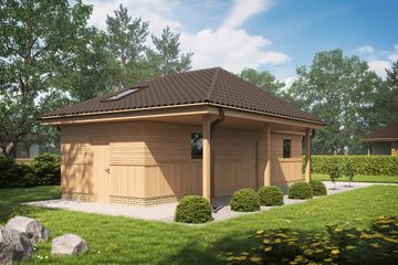  Projekt budynku gospodarczego BG9 (WAI1396) - projekt budynku parterowego - Zdjęcie 2