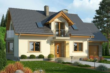  Projekt domu Aroma 2 (WRN1280) - projekt domu parterowego z poddaszem - Zdjęcie 1