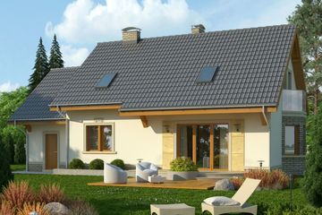  Projekt domu Aroma 2 (WRN1280) - projekt domu parterowego z poddaszem - Zdjęcie 2