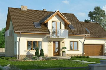  Projekt domu Enklawa 2 2G (WRN1281) - projekt domu parterowego z poddaszem - Zdjęcie 1