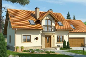  Projekt domu Granat 2 2G (WRN1283) - projekt domu parterowego z poddaszem - Zdjęcie 1