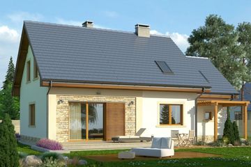  Projekt domu Estyma 2 (WRN1285) - projekt domu parterowego z poddaszem - Zdjęcie 2