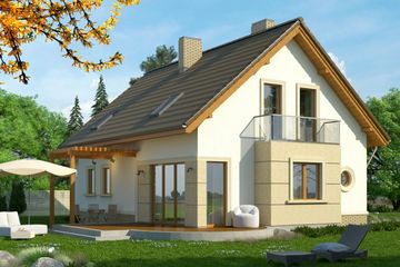  Projekt domu Enklawa 2 (WRN1289) - projekt domu parterowego z poddaszem - Zdjęcie 2