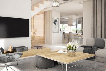  Projekt domu HomeKoncept-08 (KRX1008) - projekt domu parterowego z poddaszem - Zdjęcie 4