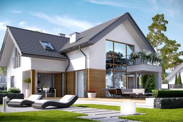  Projekt domu HomeKoncept-08 (KRX1008) - projekt domu parterowego z poddaszem - Zdjęcie 1