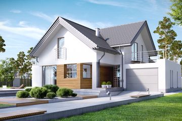  Projekt domu HomeKoncept-08 (KRX1008) - projekt domu parterowego z poddaszem - Zdjęcie 2