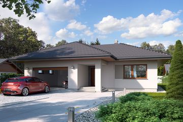  Projekt domu Nika 2 (BSE1081) - projekt domu parterowego - Zdjęcie 1