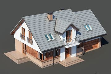  Projekt domu Koralgol II N 2G (BSB1095) - projekt domu parterowego z poddaszem - Zdjęcie 5