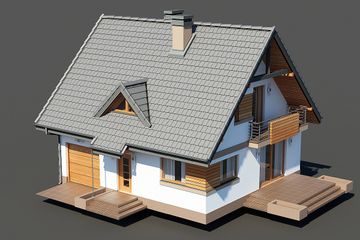  Projekt domu Lolek N (BSB1091) - projekt domu parterowego z poddaszem - Zdjęcie 3