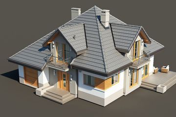  Projekt domu Opałek II N (BSB1077) - projekt domu parterowego z poddaszem - Zdjęcie 5