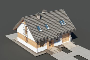  Projekt domu Rusałka N (BSB1106) - projekt domu parterowego z poddaszem - Zdjęcie 5