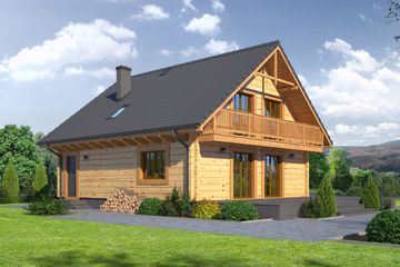  Projekt domu Osina duża 51dw (KRP1799) - projekt domu parterowego z poddaszem - Zdjęcie 2