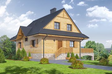  Projekt domu Jaworzynka dws 4 (KRP1802) - projekt domu parterowego z poddaszem - Zdjęcie 2