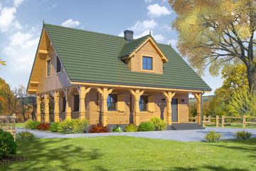  Projekt domu mazurski dw-01 (KRP1805) - projekt domu parterowego z poddaszem - Zdjęcie 1