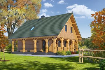  Projekt domu mazurski dw-01 (KRP1805) - projekt domu parterowego z poddaszem - Zdjęcie 2