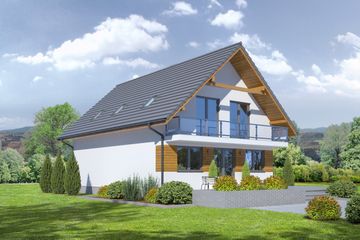  Projekt domu Barlinek 35-01 (KRP1808) - projekt domu parterowego z poddaszem - Zdjęcie 2