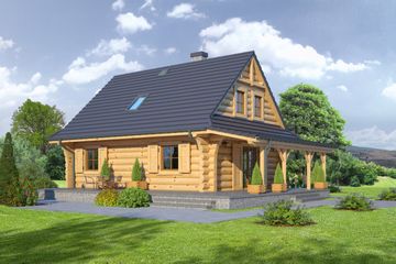  Projekt domu Zawoja dw 11-01 (KRP1819) - projekt domu parterowego z poddaszem - Zdjęcie 2