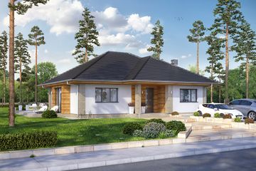  Projekt domu California 2 (BBE1037) - projekt domu parterowego - Zdjęcie 3