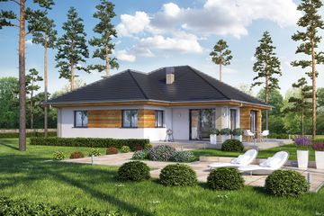 Projekt domu California 2 (BBE1037) - projekt domu parterowego - Zdjęcie 2