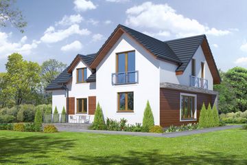  Projekt domu Mostowo (KRP1830) - projekt domu parterowego z poddaszem - Zdjęcie 2