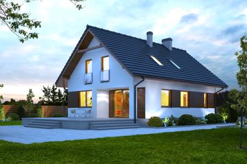  Projekt domu Gładyszów 3x (KRP1832) - projekt domu parterowego z poddaszem - Zdjęcie 2