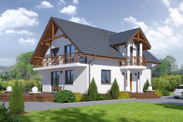  Projekt domu Jaworze nowe k-01 (KRP1835) - projekt domu parterowego z poddaszem - Zdjęcie 1