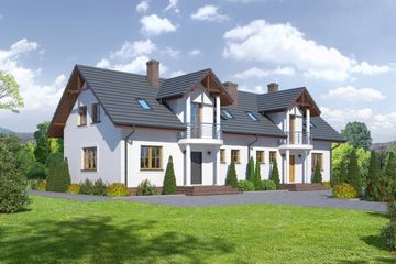  Projekt domu Mirów 88-01 (KRP1836) - projekt domu parterowego z poddaszem - Zdjęcie 1