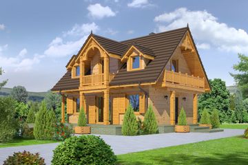  Projekt domu Gaik sudecki dw-01 (KRP1838) - projekt domu parterowego z poddaszem - Zdjęcie 1