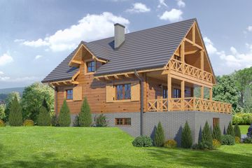  Projekt domu Milicz 9 dw-01 (KRP1840) - projekt domu parterowego z poddaszem - Zdjęcie 2