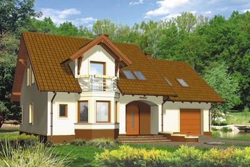  Projekt domu Akira I (WRH1180) - projekt domu parterowego z poddaszem - Zdjęcie 2