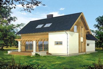  Projekt domu Alfa II (WRH1182) - projekt domu parterowego z poddaszem - Zdjęcie 2