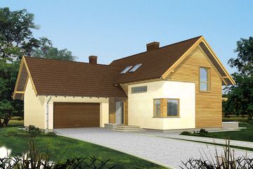  Projekt domu Alfa II (WRH1182) - projekt domu parterowego z poddaszem - Zdjęcie 4