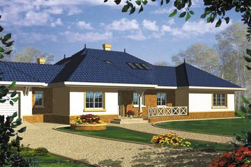  Projekt domu Aquarius II (WRH1079) - projekt domu parterowego z poddaszem - Zdjęcie 3