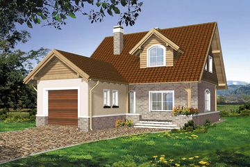  Projekt domu Azymut I (WRH1085) - projekt domu parterowego z poddaszem - Zdjęcie 4