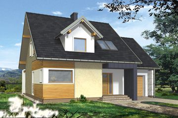  Projekt domu Beta I (WRH1193) - projekt domu parterowego z poddaszem - Zdjęcie 2