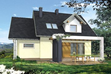  Projekt domu Beta I (WRH1193) - projekt domu parterowego z poddaszem - Zdjęcie 3