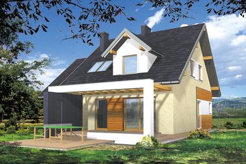  Projekt domu Beta I (WRH1193) - projekt domu parterowego z poddaszem - Zdjęcie 4