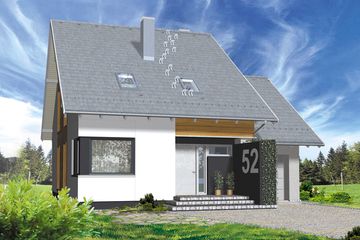  Projekt domu Dedal I (WRH1170) - projekt domu parterowego z poddaszem - Zdjęcie 2