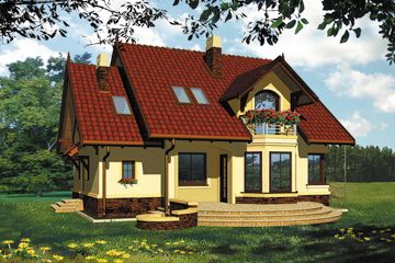 Projekt domu Diuna (WRH1169) - projekt domu parterowego z poddaszem - Zdjęcie 2