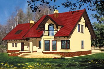  Projekt domu Diuna II (WRH1066) - projekt domu parterowego z poddaszem - Zdjęcie 3