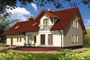  Projekt domu Diuna II ZM1 (WRH1090) - projekt domu parterowego z poddaszem - Zdjęcie 3