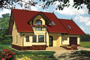  Projekt domu Diuna III (WRH1062) - projekt domu parterowego z poddaszem - Zdjęcie 3