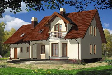  Projekt domu Diuna mix (WRH1069) - projekt domu parterowego z poddaszem - Zdjęcie 3