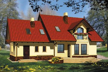  Projekt domu Diuna mix (WRH1069) - projekt domu parterowego z poddaszem - Zdjęcie 4