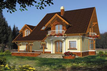  Projekt domu Dorado II (WRH1091) - projekt domu parterowego z poddaszem - Zdjęcie 4