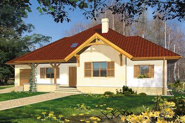  Projekt domu Gaja I (WRH1165) - projekt domu parterowego - Zdjęcie 3