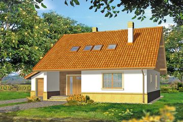  Projekt domu Galileo I (WRH1185) - projekt domu parterowego z poddaszem - Zdjęcie 2